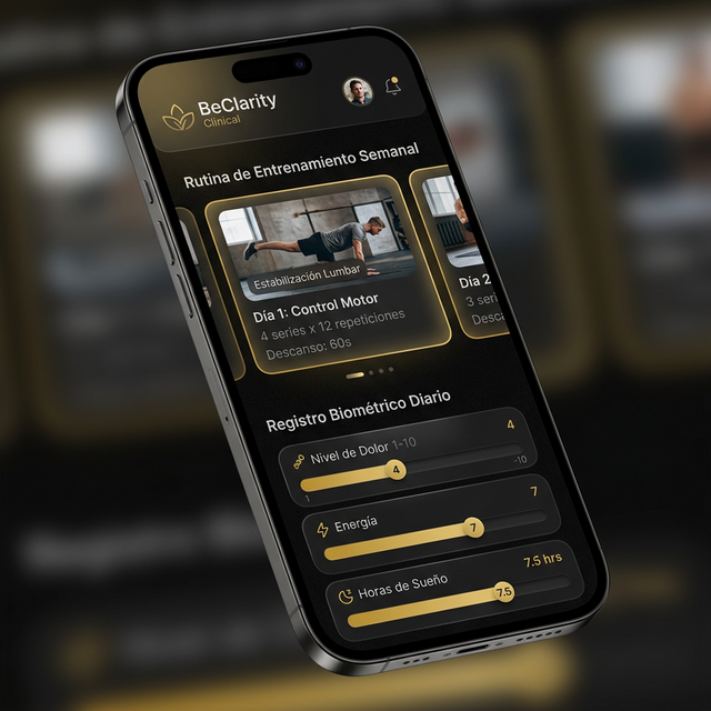 BeClarity Clinical Portal en móvil